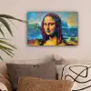 Graffiti - Mona Lisa - Streetart - Da Vinci canvas 2cm klein -sfeer1