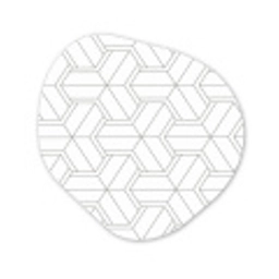 Design - Geometrie - Patroon - Lijn Wandcirkel Organisch Forex 3mm klein 629 -3d