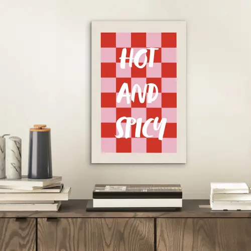 Hot - Spicy - Geruit - Rood aluminium wit klein -sfeer1