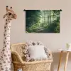 Bos - Pad - Zon - Bomen - Groen - Natuur Wandkleed katoen klein -wsfeer5_kind