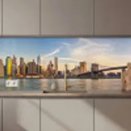 Skyline - New York - Brug - Wolkenkrabbers keuken achterwand 2 middel zz_3dshopping