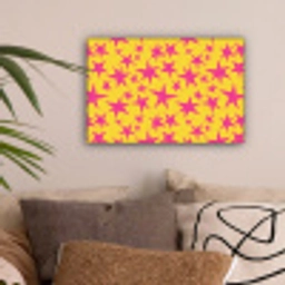 Sterren - Patroon - Roze - Geel canvas 2cm klein 34 -sfeer1