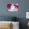 Zee - Roze - Bloemen - Poort poster papier klein -sfeer2