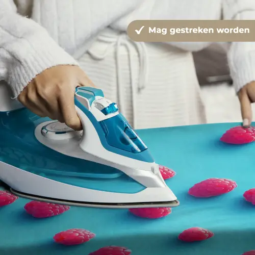 Blauw - Frambozen - Roze Wandkleed katoen klein 269 -sfeer9