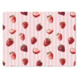 Strepen - Aardbei - Roze muismat rubber klein 262 -3d