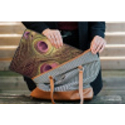 Pauw - Veren - Paars - Groen laptophoes neopreen klein -tas