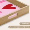 Love - Roze - Hart - Valentijn Dienblad Rechthoek middel -USP_HandgreepNL