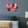 Vormen - Golvend - Abstract - Felroze poster papier klein -sfeer2