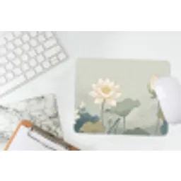 Lotus - Bloemen - Groen muismat rubber klein -witbureau