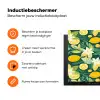Groen - Bloemen - Citroenpartjes Inductie beschermer vinyl 3mm klein 276 -zzzzzzz-td-ups