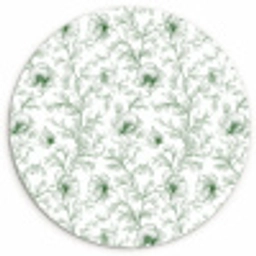 Bloemen - Getekend - Groen Wandcirkel kunststof plaat 5mm dik klein 188 -3d