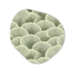Waaier - Blad - Groen Wandcirkel Organisch Forex 3mm klein 629 -3d