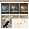 Kitten - Bloemen - Bos - Illustratie - Poes Light Box met batterij (Wandlamp kind) middel -USP_lichtkleurNL