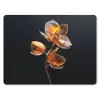 Bloem - Orchidee - Oranje muismat rubber klein -3d