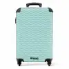 Zee patroon blauw NBS - Handbagage koffer - Kinderen Unisex middel -productfoto_recht