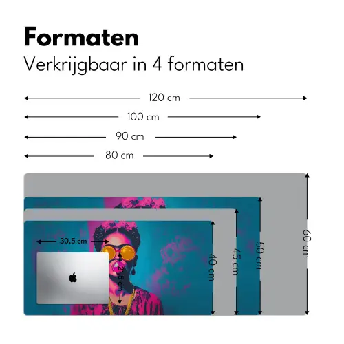 Vrouw - Kauwgom - Zonnebril - Oranje Muismat XXL klein -sfeer5