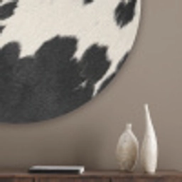 Patroon - Vacht - Zwart - Wit Akoestische PET Vilt - Rond klein -sfeer5_closeup