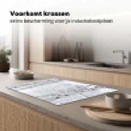 Berkenbomen - Sneeuw - Winter - Bos - Wit Inductie beschermer vinyl 3mm klein -sfeer1