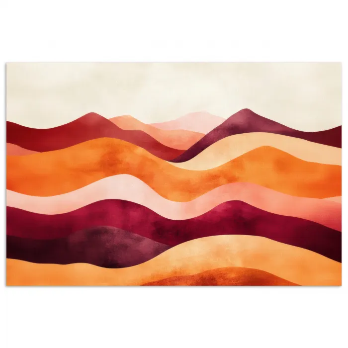 Abstract - Landschap - Golven poster papier klein -3d