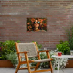 Vrouwen - Bloemen - Modern - Bril - Abstract Tuinposter op houten frame 2 cm dik klein -sfeer3