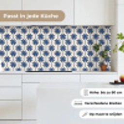 Symmetrisch - Palm - Blauw keuken achterwand 2 middel 871 -sfeer4_DE