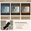 Kristal - Bloemen - Grijs Light Box met batterij (Wandlamp) middel -USP_lichtkleurNL