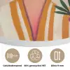 Vrouw - Bloemen - Pastel Akoestische PET Vilt - Rond klein -closeup_NL