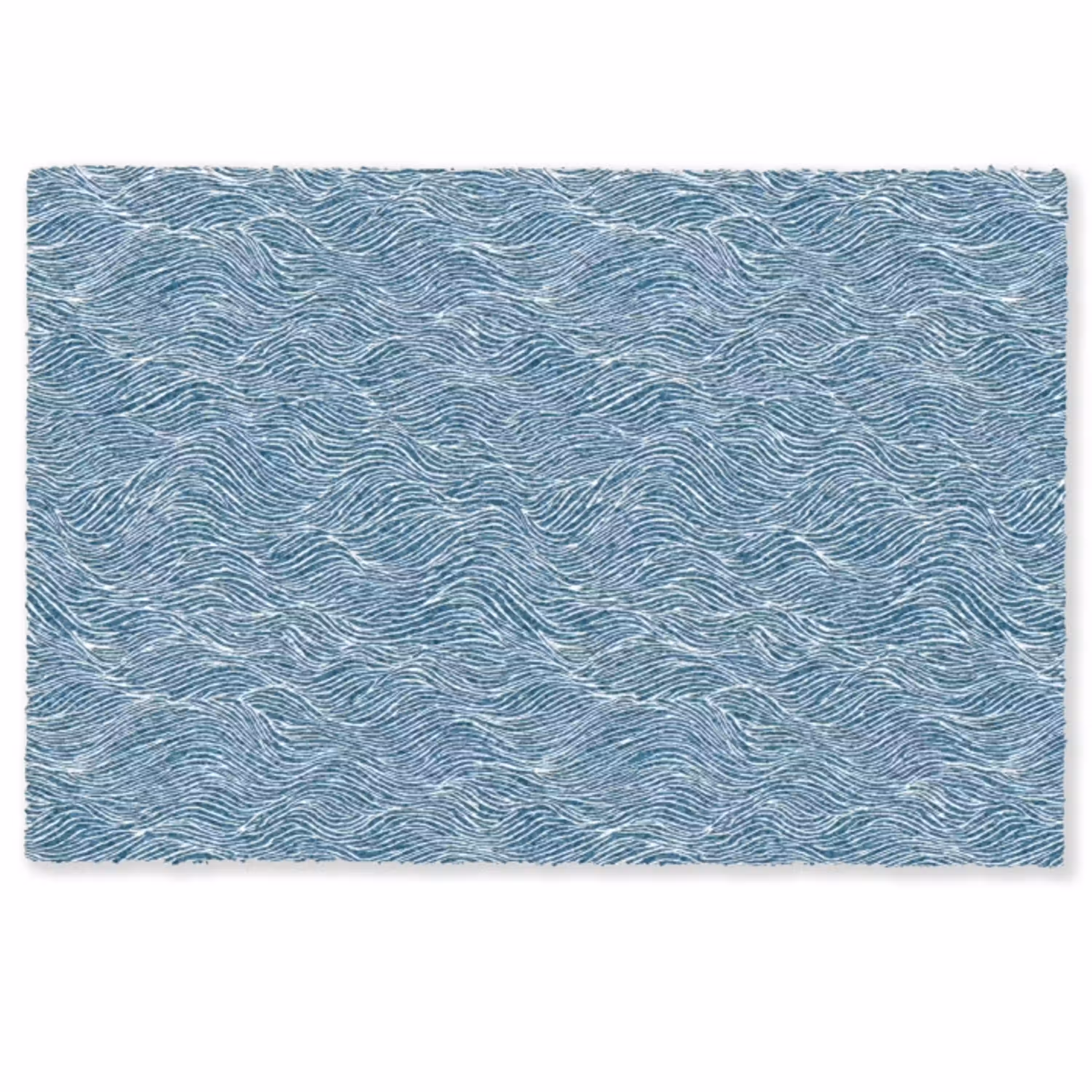 Blauw - Wit - Golven - Getekend - Textuur Deurmat klein 898 -zkaufland3d
