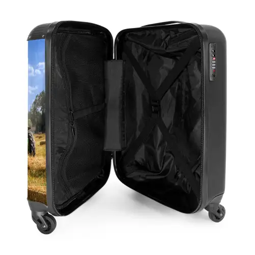 Trekker - Boerderij - Hooi - Akker - Zon - Platteland NBS - Handbagage koffer - Unisex middel -binnenkant