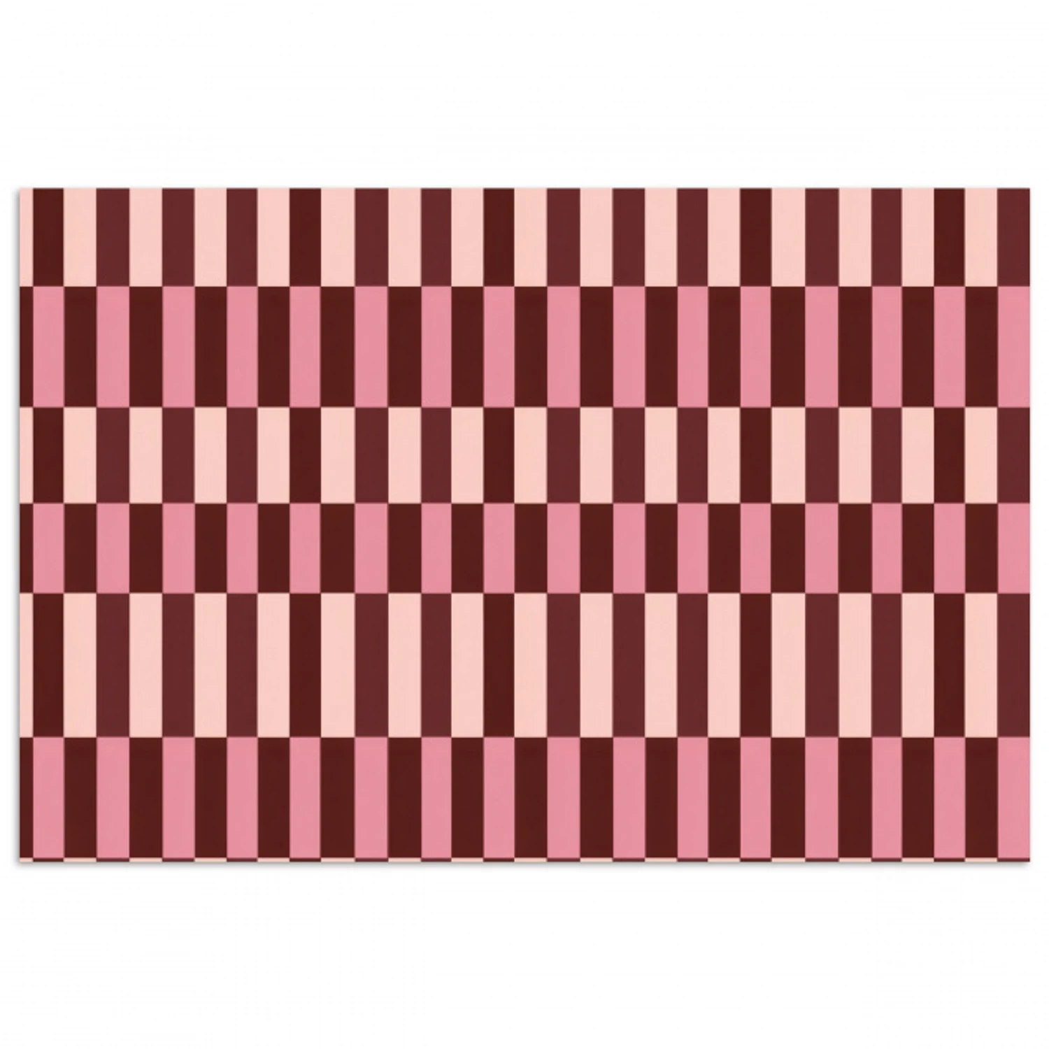 Roze - Rood - Blokjes poster papier klein 62 -3d