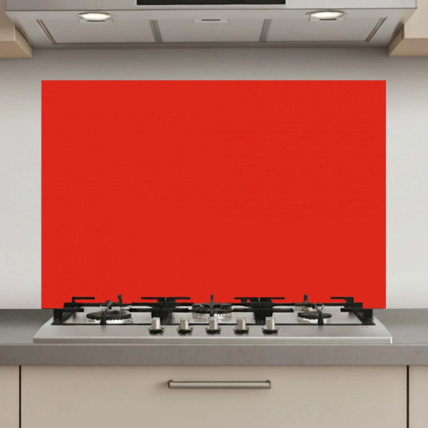 Rood - Kleur - Effen keuken achterwand spatscherm klein 900 -3d_website