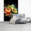 Tomaat - Avocado - Peper - Graffiti - Verf - Modern fotobehang vinyl groot -slaapkamer