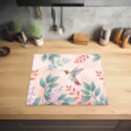 Kolibrie - Vliegen - Natuur - Illustratie - Kleurrijk Inductie beschermer vinyl 3mm middel -sfeer5