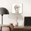 Paddenstoel - Konijn - Roze aluminium wit klein -sfeer5
