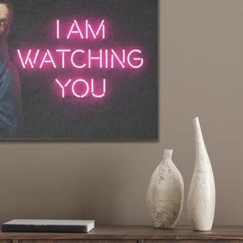 Man - Tekst - Neon PET vilt klein -sfeer6_closeup