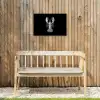 Kreeft - Zilver - Metallic - Luxe Tuinposter op houten frame 2 cm dik klein -sfeer4
