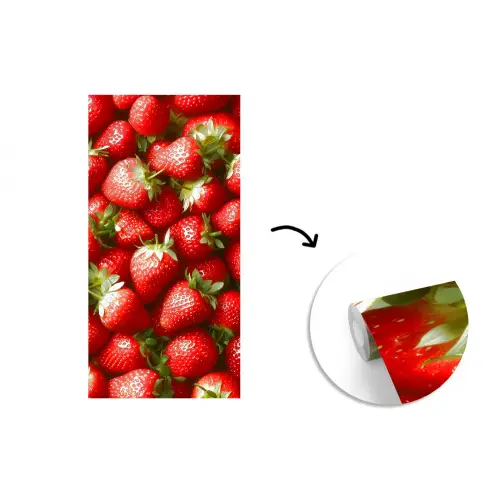 Aardbei - Fruit - Rood fotobehang vinyl groot -3d
