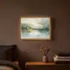 Groen - Modern - Abstract - Goud Light Box met batterij (Wandlamp) middel -sfeer4