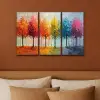 Bomen - Kleurrijk - Modern - Verflook Canvas - Meerluiken 3 luik klein -sfeer2