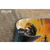 Vrouw - Ogen - Penseelstreken - Geel Placemat vinyl groot -closeup