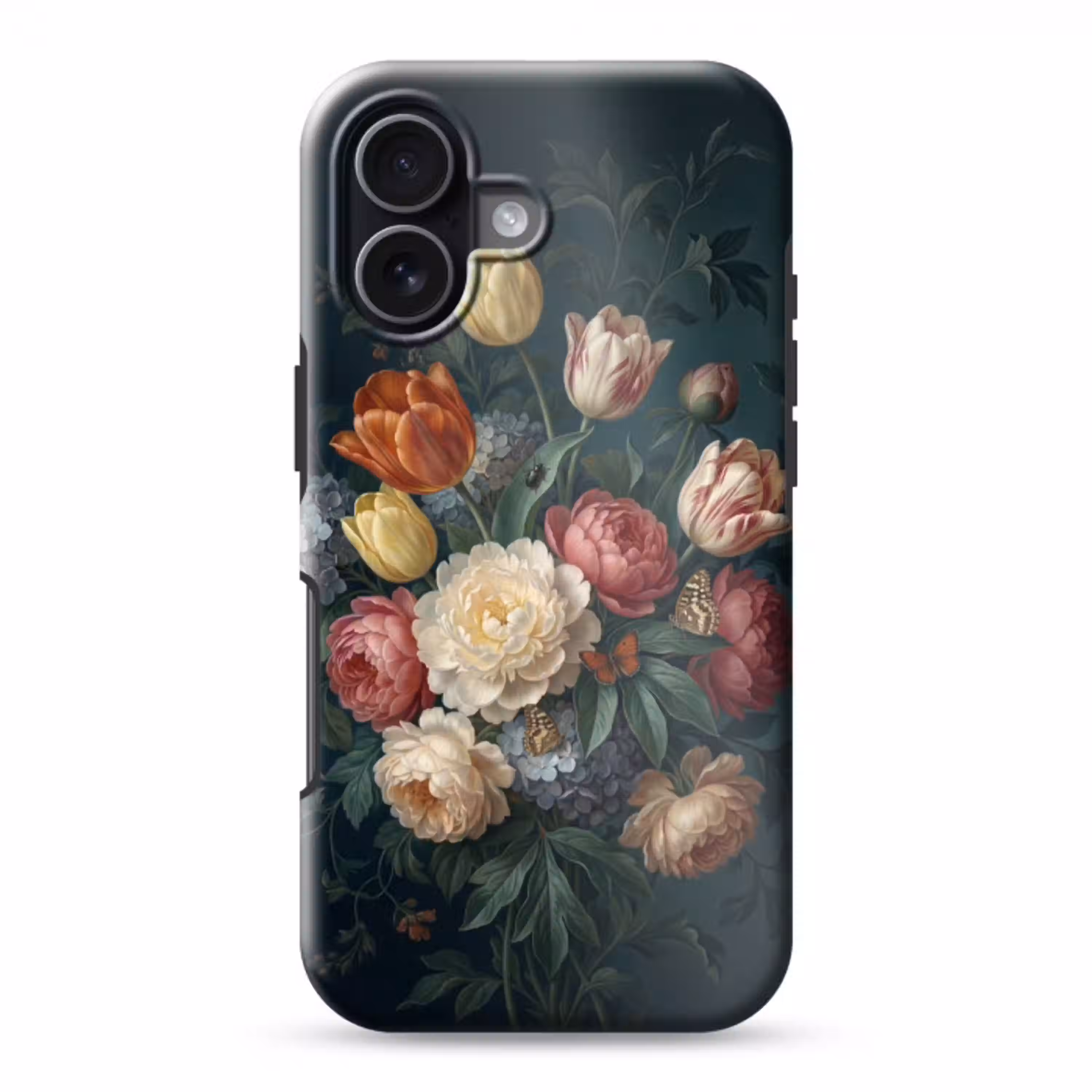 Bloemen - Boeket - Natuur - Klassiek - Donker Toughcase MagSafe Apple iPhone 17 klein -3d