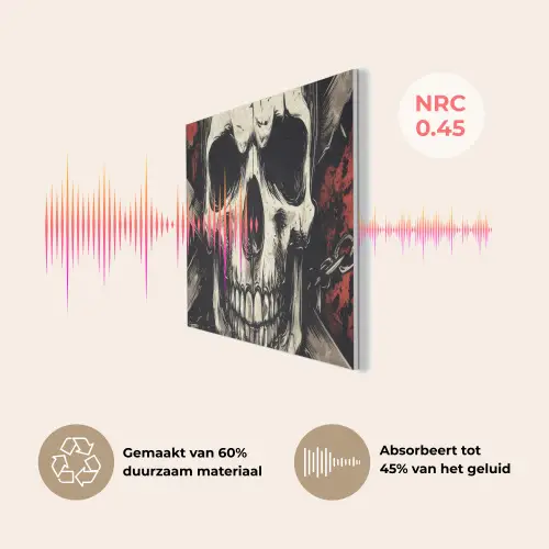 Schedel - Kettingen - Rood PET vilt middel -USP_NL