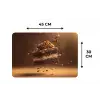 Taart - Chocolade - Eten - Brownie Placemat vinyl groot -specs