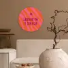 Quote - Zomer - Roze Wandcirkel plexiglas klein -sfeer1