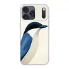 Illustratie - Blauw - Vogel Telefoonhoesje iPhone 17 Pro Max klein -3d
