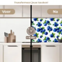Bessen - Patroon - Blauw keuken achterwand 2 middel 871 -voor-na2_NL