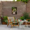Doorkijk - Tropisch - Bloemen - Natuur Tuinposter op houten frame 2 cm dik klein -sfeer3