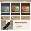 Boom - Abstract - Kleurrijk - Bloemen Light Box met batterij (Wandlamp) middel -USP_lichtkleurNL