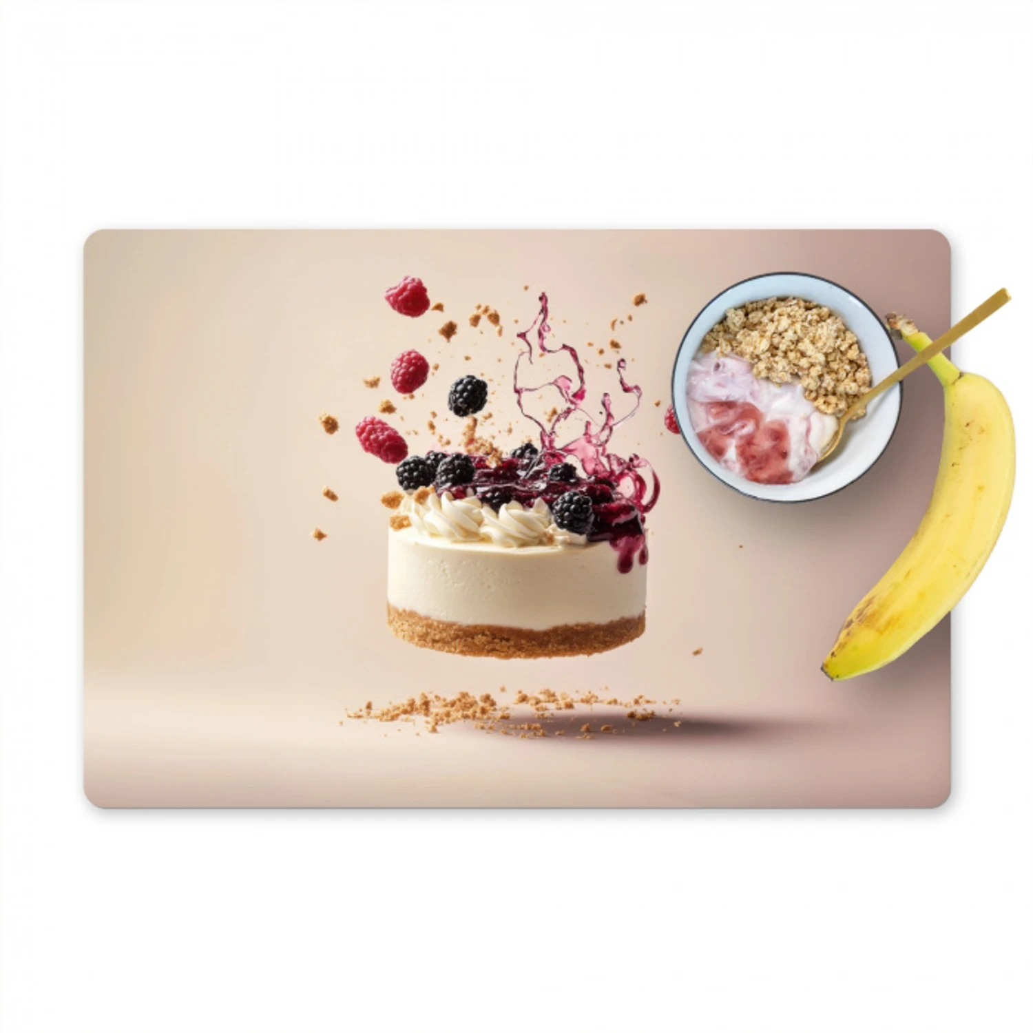 Cheesecake - Eten - Roze - Taart Placemat vinyl groot -zzzproduct_Kitchenyeah-website