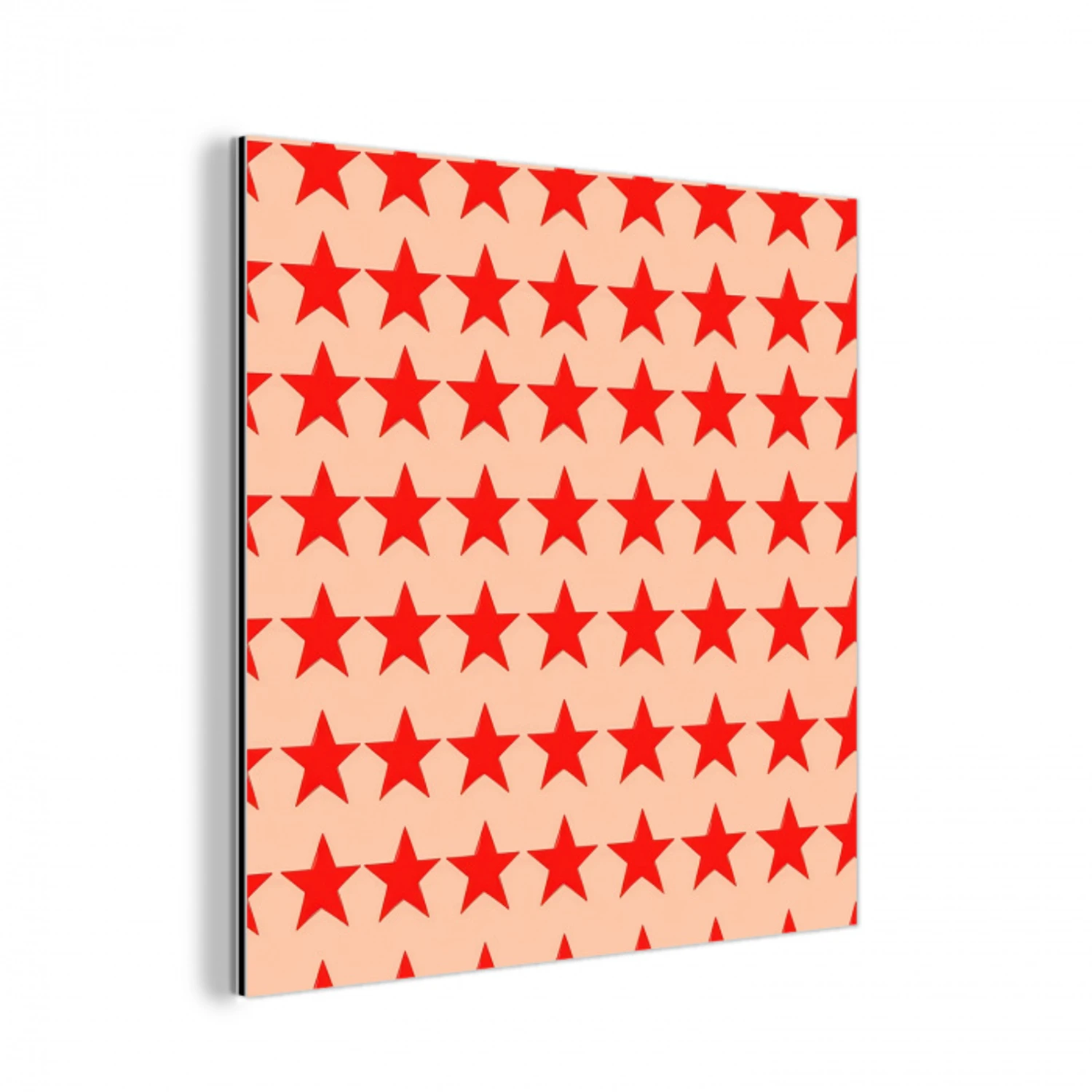Patroon - Sterren - Rood aluminium wit klein 46 -3d